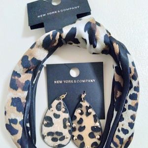 New York & Company Headband and Earrings Set